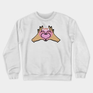 Hand love sign Crewneck Sweatshirt